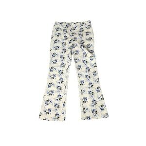Laura Ashley x Urban Outfitters Blue Floral Print Ankle Pants | Size 8